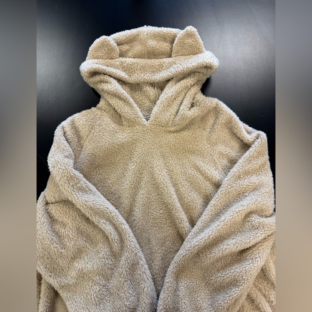 Cozy Plush Hooded Pullover with Bear Ears-SHEIN 3xl